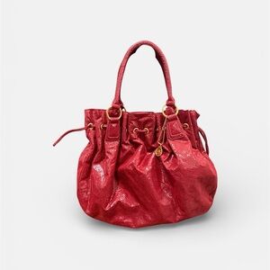 Big Buddha Red faux snake leather Women's Handbag